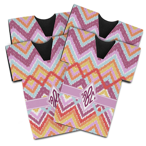 Ikat Chevron Jersey Bottle Cooler - Set of 4 - MAIN (flat)