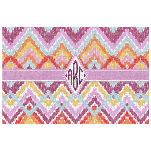 Custom Ikat Chevron Jigsaw Puzzle - 1000-piece (Personalized)