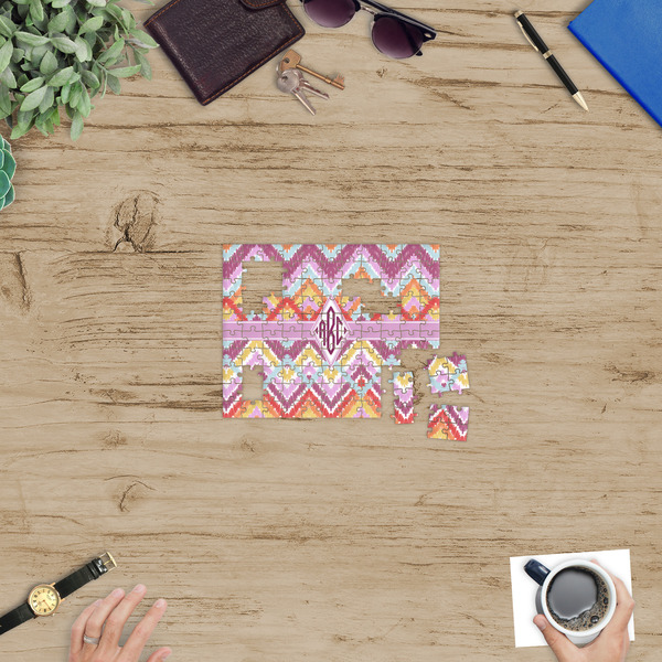 Ikat Chevron Jigsaw Puzzle 110 Piece - In Context