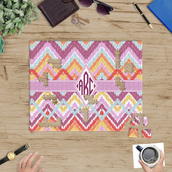 Ikat Chevron Jigsaw Puzzle 500 Piece - In Context