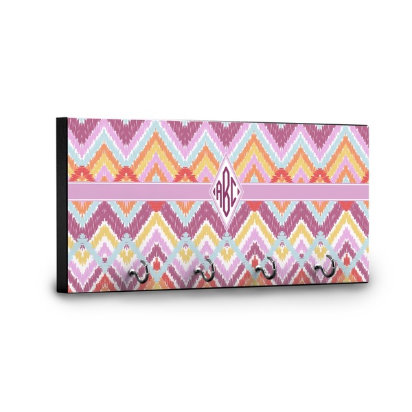 Ikat Chevron Key Hanger - Front View with Hooks