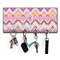 Ikat Chevron Key Hanger w/ 4 Hooks w/ Monogram