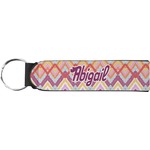 Ikat Chevron Neoprene Keychain Fob (Personalized)