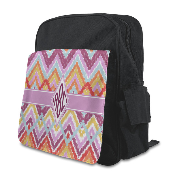 Custom Ikat Chevron Preschool Backpack (Personalized)