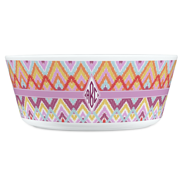 Ikat Chevron Kids Bowls - FRONT