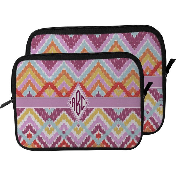 Ikat Chevron Laptop Sleeve (Size Comparison)