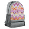 Ikat Chevron Large Backpack - Gray - Angled View