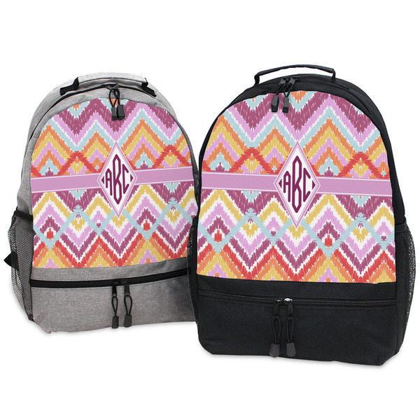 Ikat Chevron Large Backpacks - Both