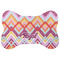 Ikat Chevron Bone Shaped Dog Food Mat (Personalized)