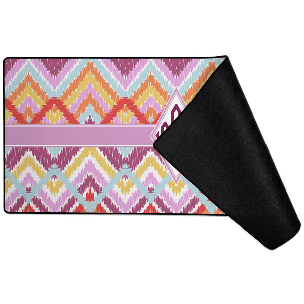 Ikat Chevron Large Gaming Mats - FRONT W/ FOLD