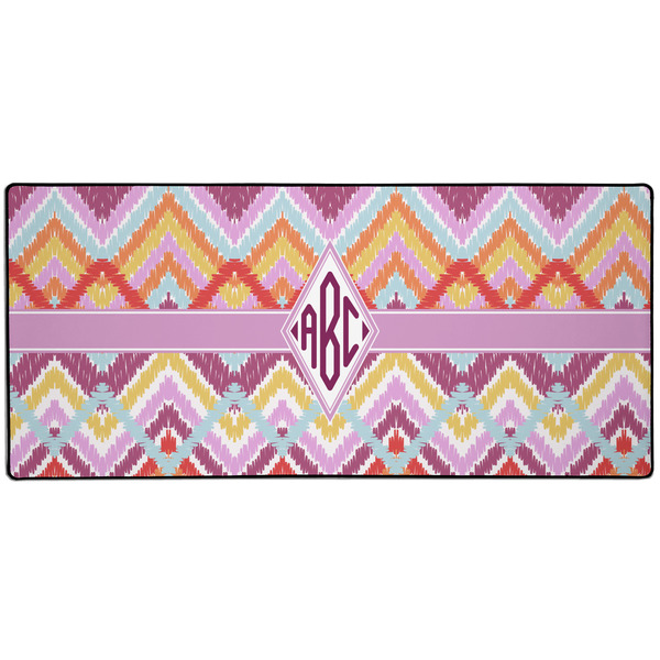 Custom Ikat Chevron 3XL Gaming Mouse Pad - 35" x 16" (Personalized)