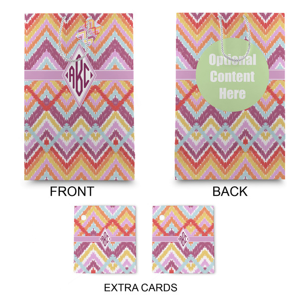 Ikat Chevron Large Gift Bag - Approval