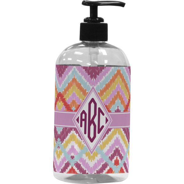 Custom Ikat Chevron Plastic Soap / Lotion Dispenser (Personalized)