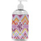 Ikat Chevron Plastic Soap / Lotion Dispenser (16 oz - Large - White) (Personalized)
