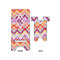 Ikat Chevron Large Phone Stand - Front & Back