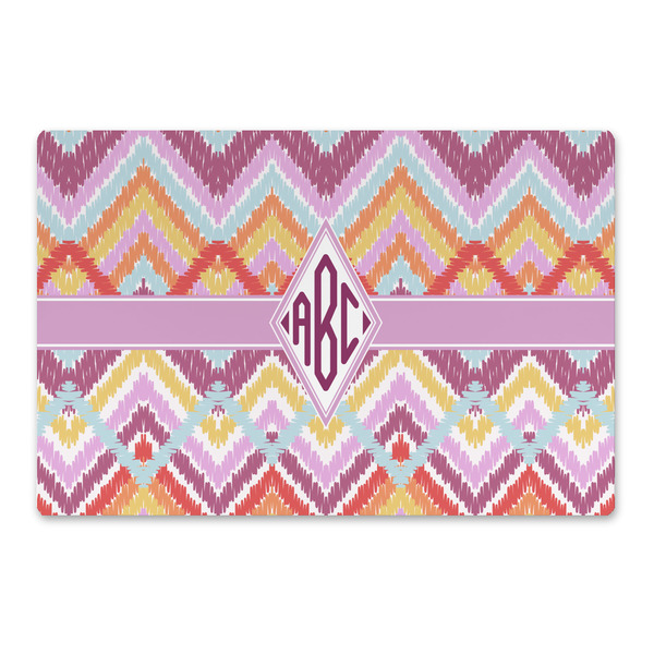 Custom Ikat Chevron Large Rectangle Car Magnet (Personalized)