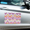 Ikat Chevron Large Rectangle Car Magnets- In Context