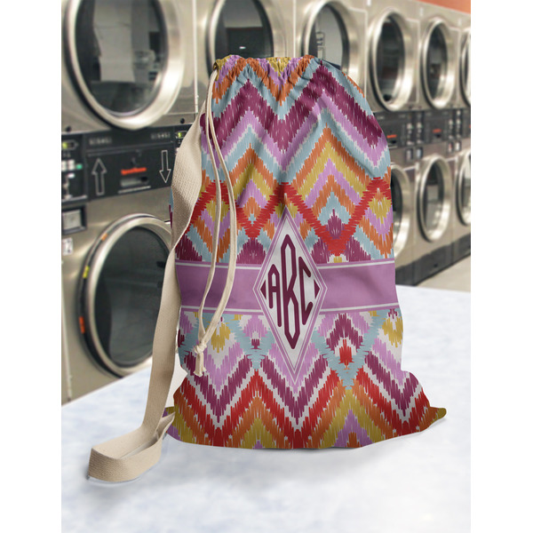 Ikat Chevron Laundry Bag in Laundromat
