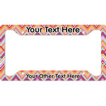 Ikat Chevron License Plate Frame - Style A (Personalized)