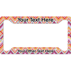 Ikat Chevron License Plate Frame (Personalized)
