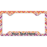 Ikat Chevron License Plate Frame - Style C (Personalized)