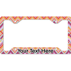 Ikat Chevron License Plate Frame - Style C (Personalized)