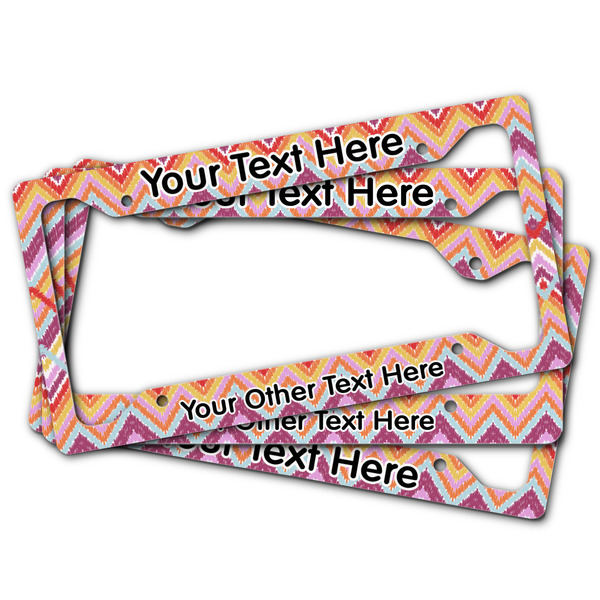 Ikat Chevron License Plate Frames - (PARENT MAIN)