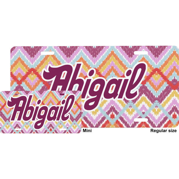 Ikat Chevron License Plate (Sizes)