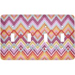 Ikat Chevron Light Switch Cover (4 Toggle Plate)