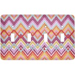 Ikat Chevron Light Switch Cover (4 Toggle Plate)