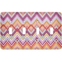 Ikat Chevron Light Switch Cover (4 Toggle Plate)