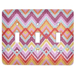 Ikat Chevron Light Switch Cover (3 Toggle Plate)