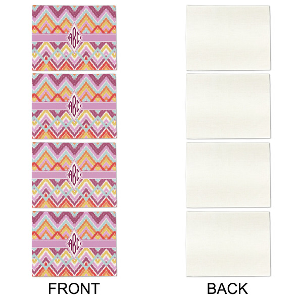 Ikat Chevron Linen Placemat - APPROVAL Set of 4 (single sided)