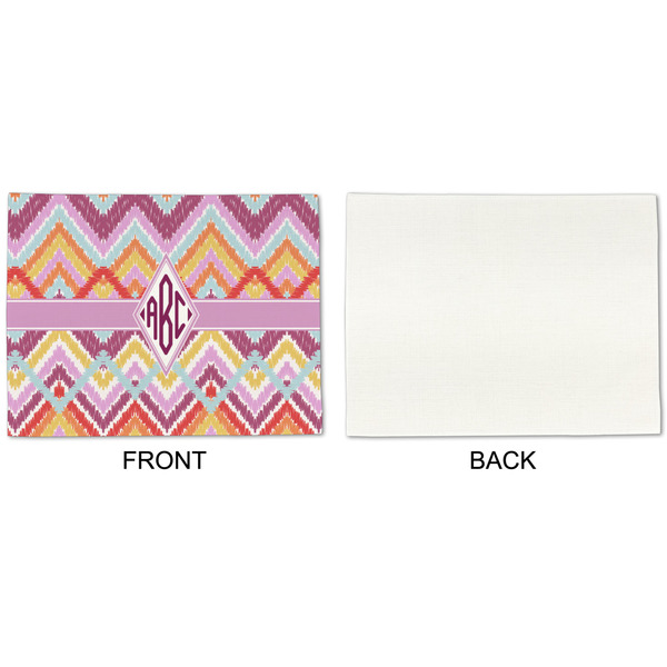 Ikat Chevron Linen Placemat - APPROVAL Single (single sided)