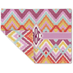 Ikat Chevron Double-Sided Linen Placemat - Single w/ Monogram