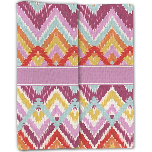 Ikat Chevron Linen Placemat - Folded Half (double sided)