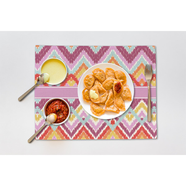 Ikat Chevron Linen Placemat - Lifestyle (single)