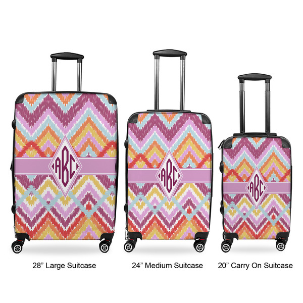 Ikat Chevron Luggage Bags all sizes - With Handle