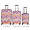 Ikat Chevron Luggage Bags all sizes - With Handle