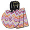 Ikat Chevron Luggage Tags - 3 Shapes Availabel