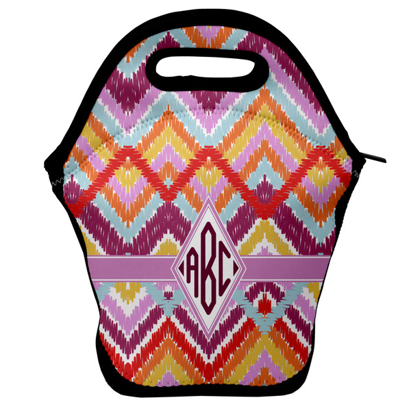 Custom Ikat Chevron Lunch Bag w/ Monogram