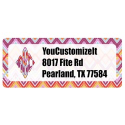 Ikat Chevron Return Address Labels (Personalized)