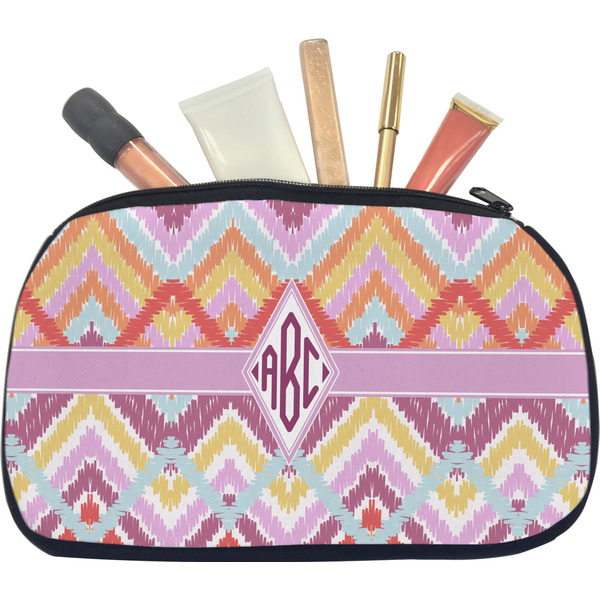 Ikat Chevron Makeup Bag Medium