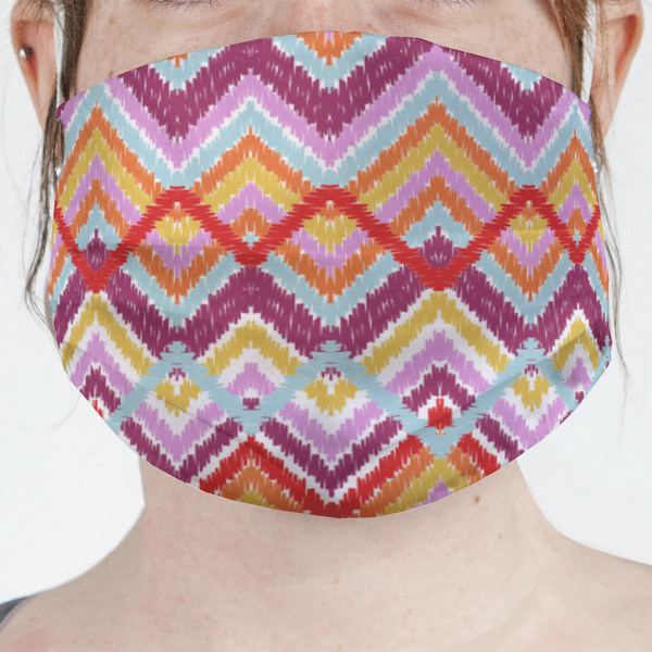 Custom Ikat Chevron Face Mask Cover