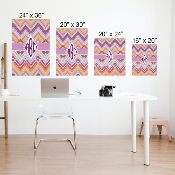 Ikat Chevron Matte Poster - Sizes