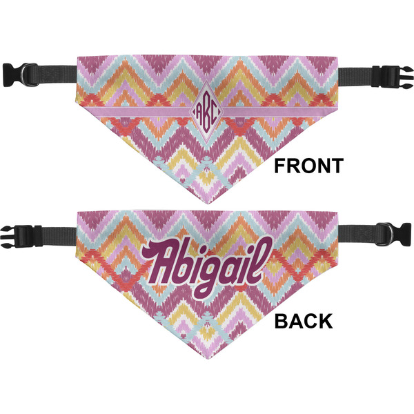 Ikat Chevron Medium Dog Bandana Approval