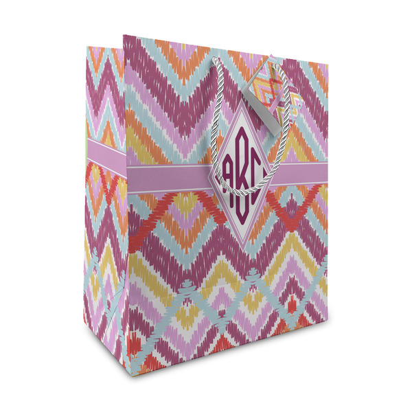 Custom Ikat Chevron Medium Gift Bag (Personalized)