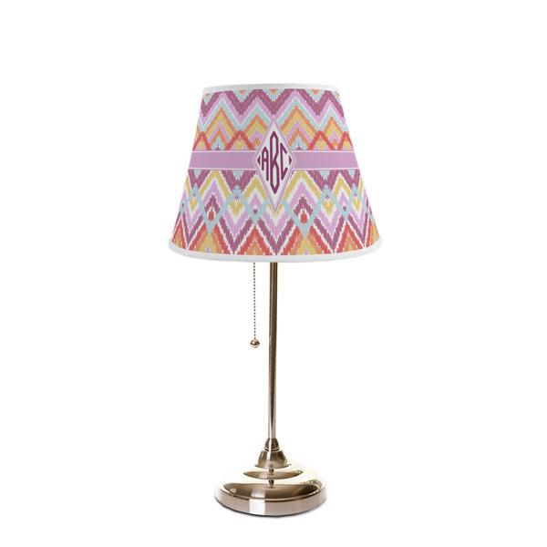 Ikat Chevron Poly Film Empire Lampshade - On Stand