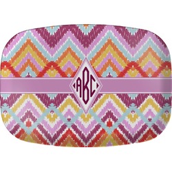 Ikat Chevron Melamine Platter (Personalized)