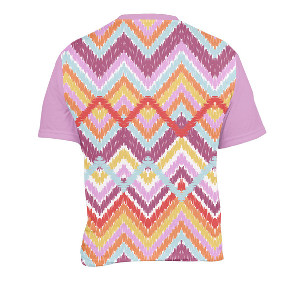 Ikat Chevron Men's Crew Neck T Shirt Medium - Back
